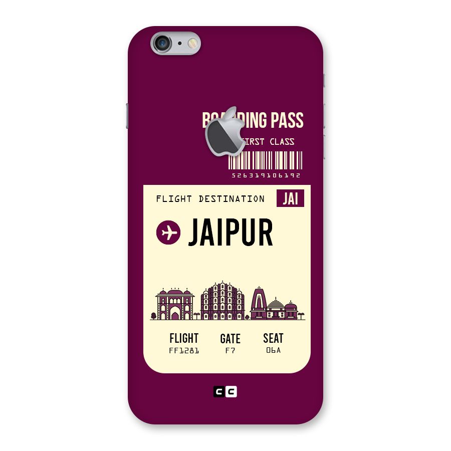 Jaipur Boarding Pass Back Case for iPhone 6 Plus 6S Plus Logo Cut
