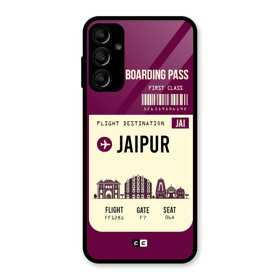 Jaipur Boarding Pass Glass Back Case for Galaxy A14 5G