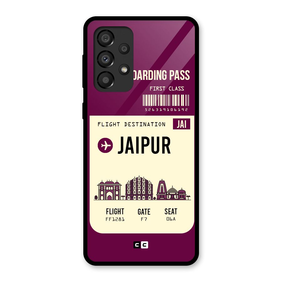 Jaipur Boarding Pass Glass Back Case for Galaxy A33 5G