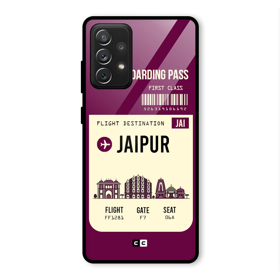 Jaipur Boarding Pass Glass Back Case for Galaxy A72