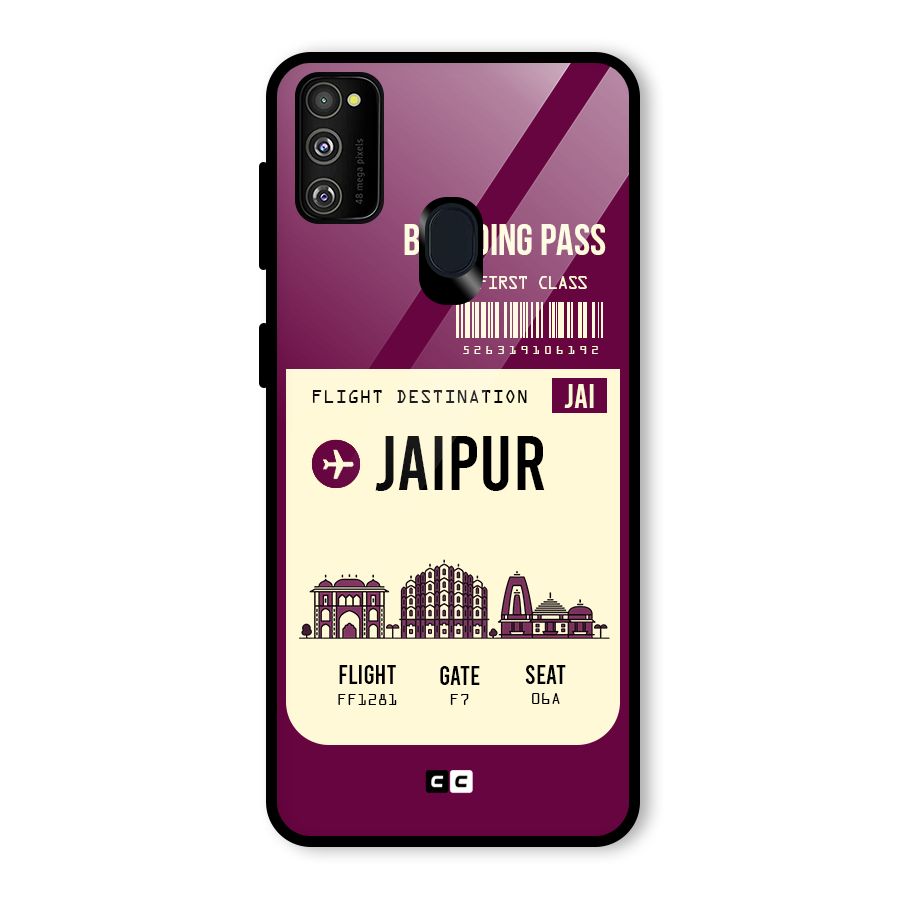 Jaipur Boarding Pass Glass Back Case for Galaxy M30s