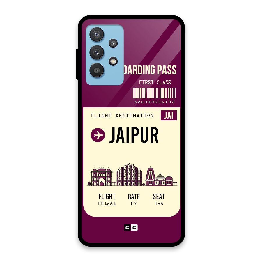 Jaipur Boarding Pass Glass Back Case for Galaxy M32 5G