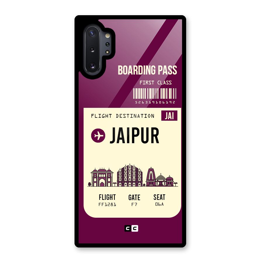 Jaipur Boarding Pass Glass Back Case for Galaxy Note 10 Plus
