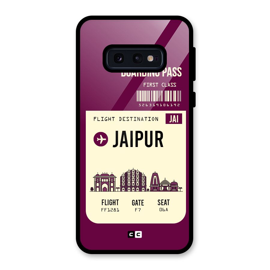 Jaipur Boarding Pass Glass Back Case for Galaxy S10e