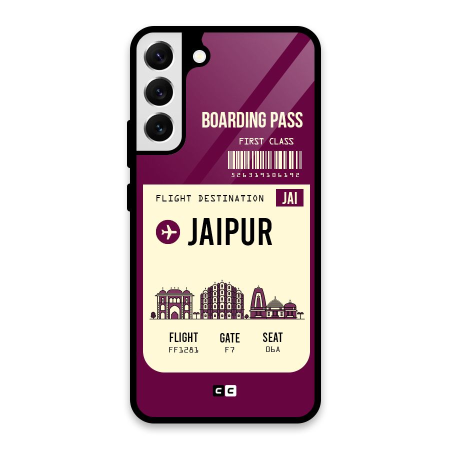 Jaipur Boarding Pass Glass Back Case for Galaxy S22 Plus 5G
