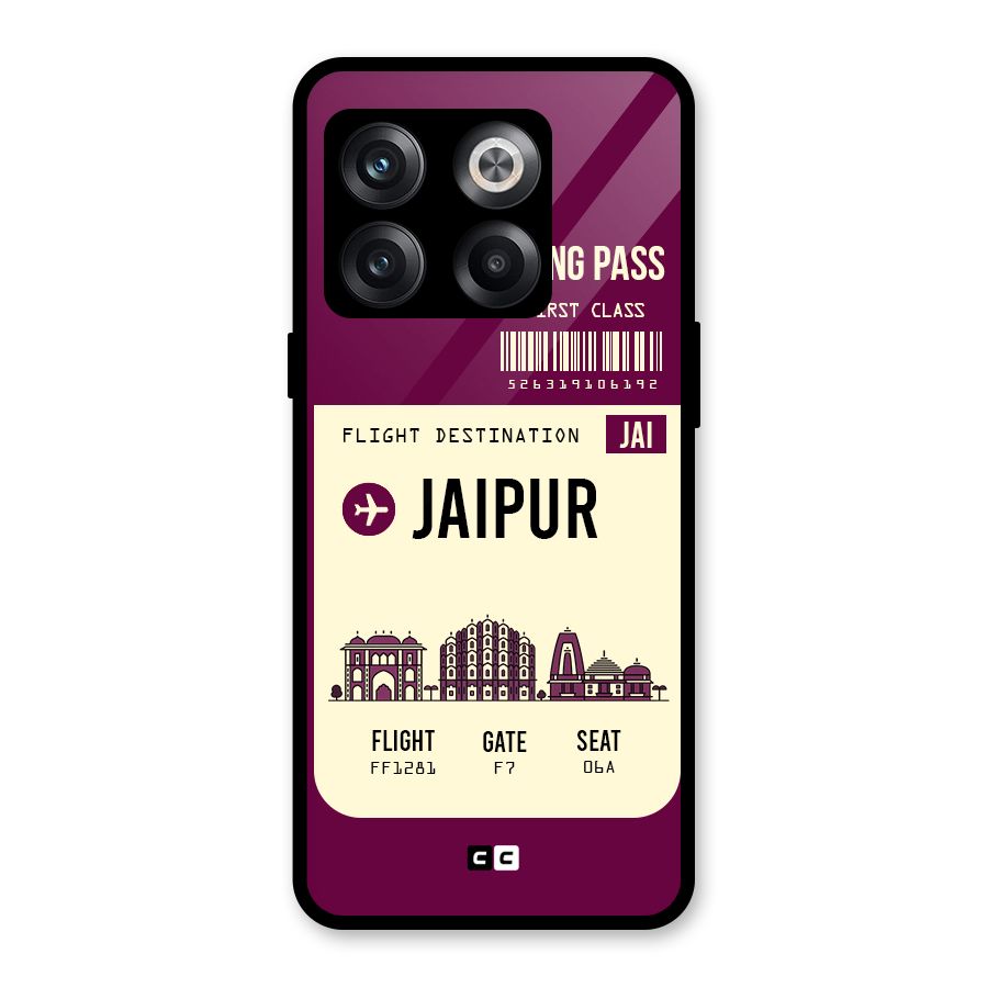 Jaipur Boarding Pass Glass Back Case for OnePlus 10T