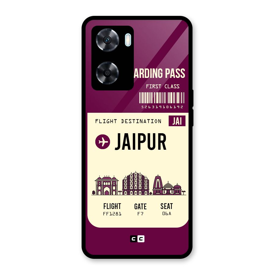 Jaipur Boarding Pass Glass Back Case for Oppo A77