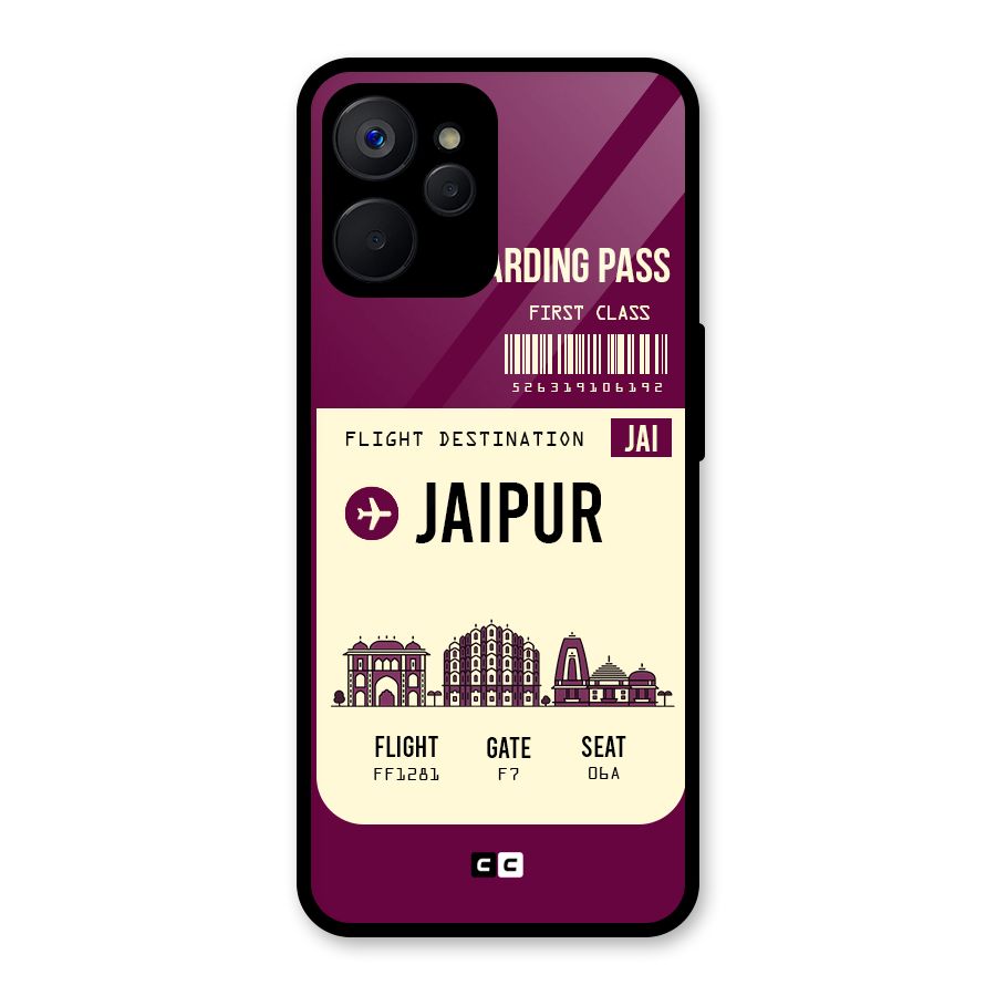 Jaipur Boarding Pass Glass Back Case for Realme 9i 5G
