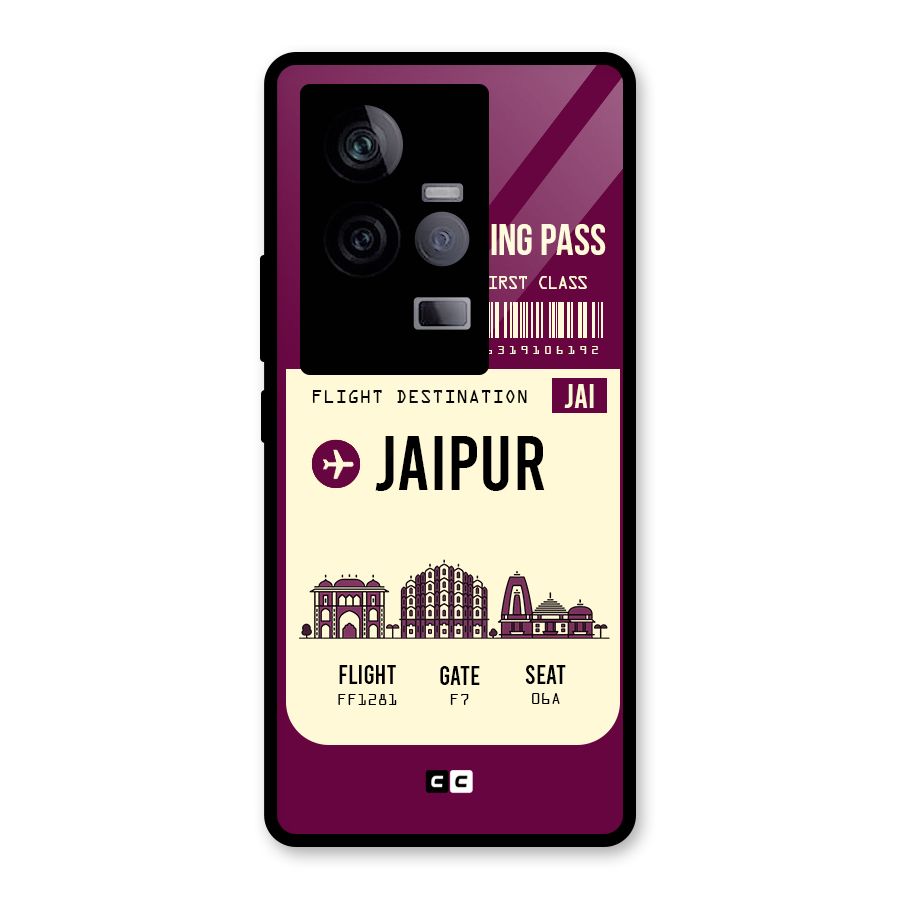 Jaipur Boarding Pass Glass Back Case for Vivo iQOO 11 5G