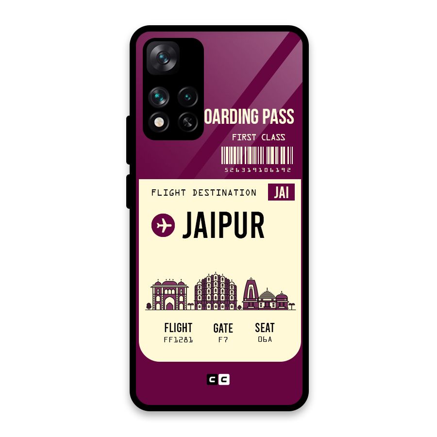 Jaipur Boarding Pass Glass Back Case for Xiaomi 11i HyperCharge 5G