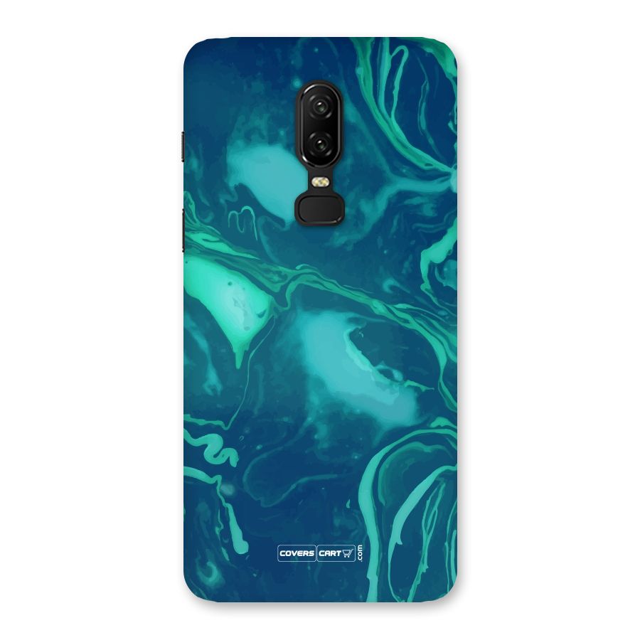 Jazzy Green Marble Texture Back Case for OnePlus 6