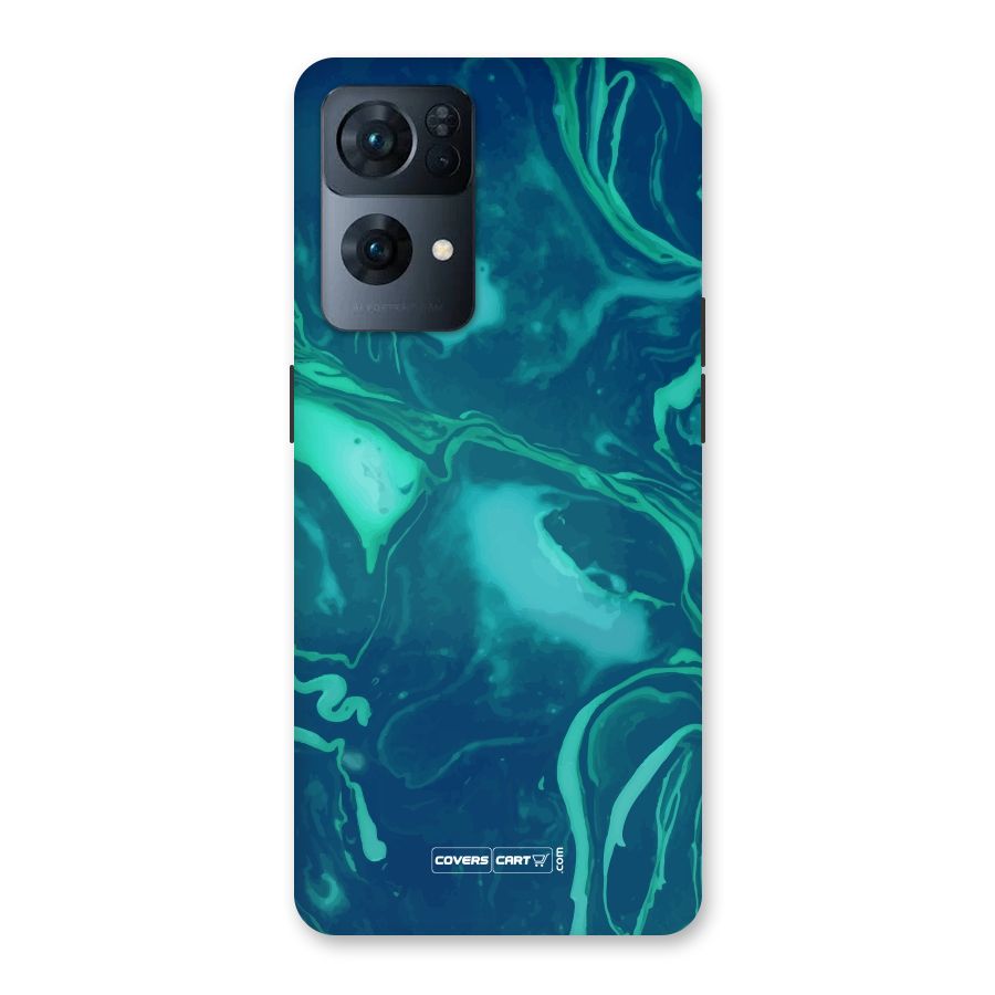 Jazzy Green Marble Texture Back Case for Oppo Reno7 Pro 5G