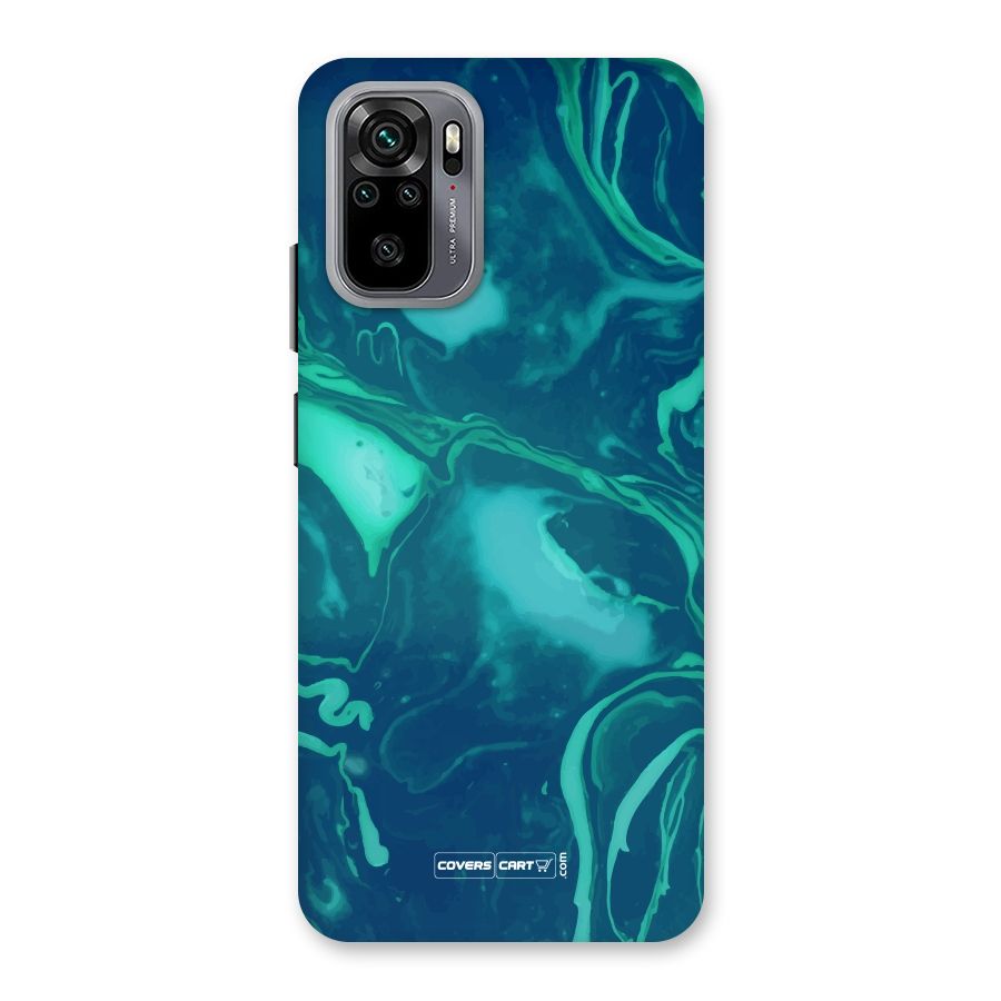 Jazzy Green Marble Texture Back Case for Redmi Note 10