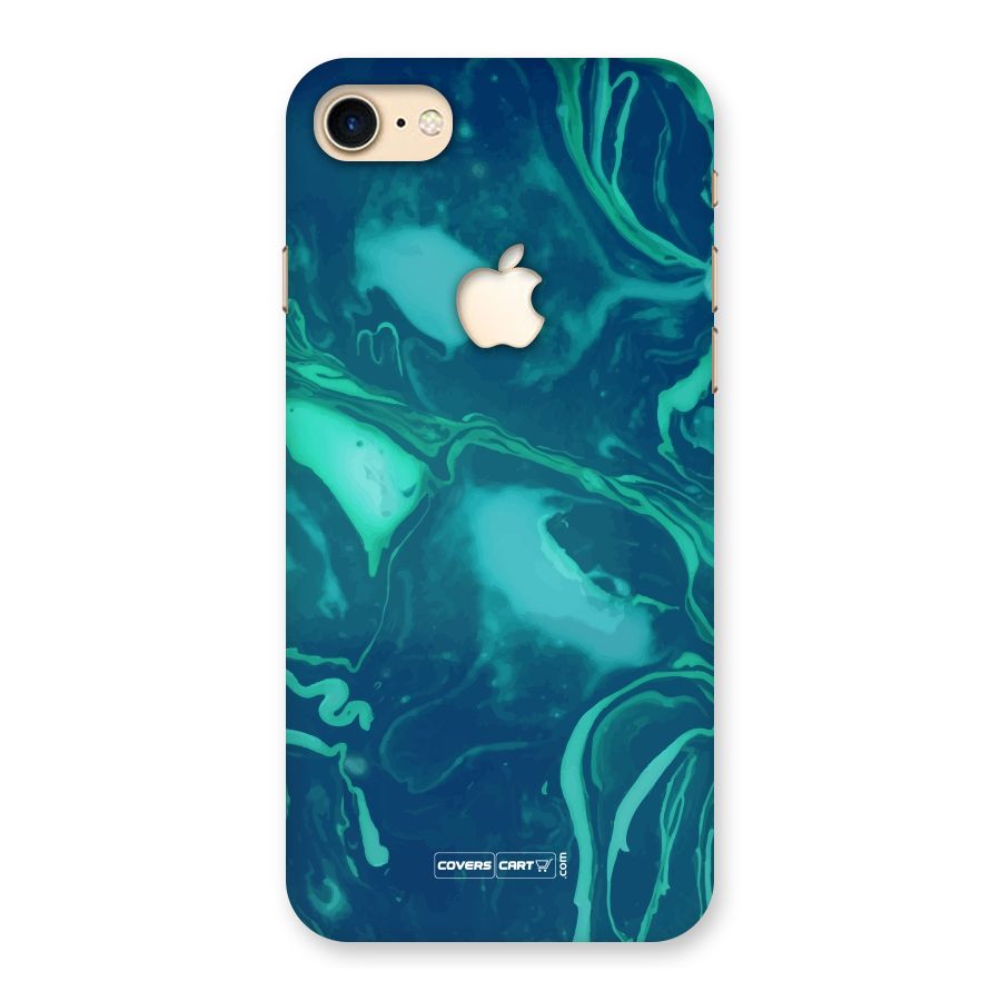 Jazzy Green Marble Texture Back Case for iPhone 7 Apple Cut