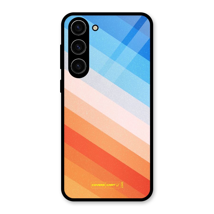 Jazzy Pattern Glass Back Case for Galaxy S23 Plus