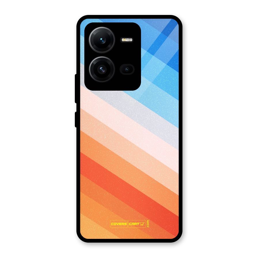 Jazzy Pattern Glass Back Case for Vivo V25