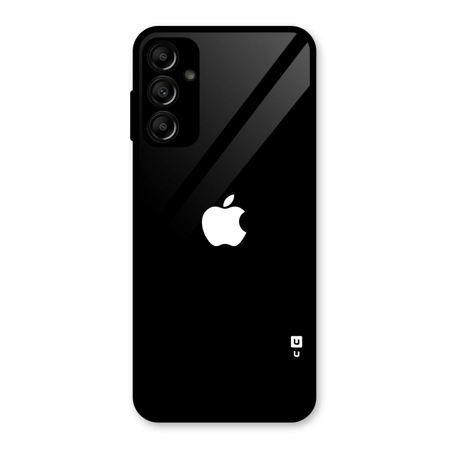 Jet Black Apple Special Glass Back Case for Galaxy A14 5G