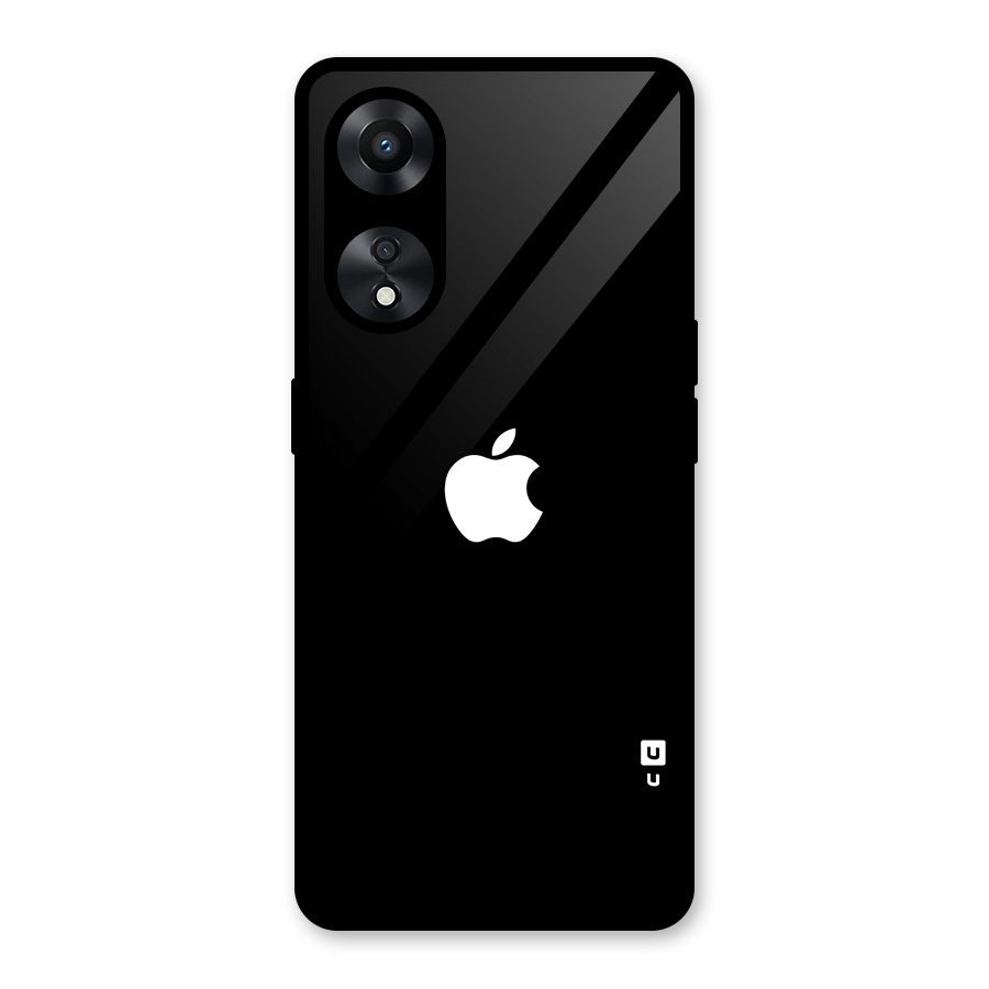 Jet Black Apple Special Glass Back Case for Oppo A78