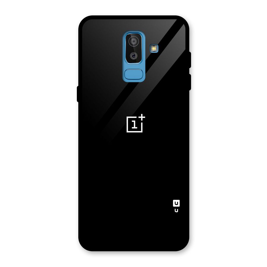 Jet Black OnePlus Special Glass Back Case for Galaxy J8