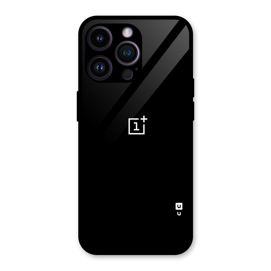 Jet Black OnePlus Special Glass Back Case for iPhone 14 Pro Max