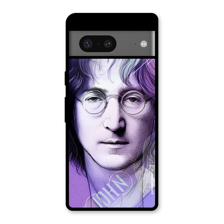 John Lennon Artwork Glass Back Case for Google Pixel 7