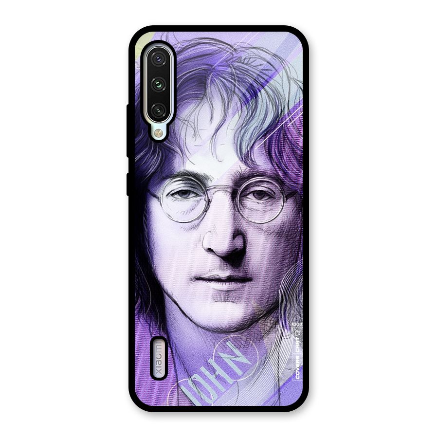John Lennon Artwork Glass Back Case for Mi A3
