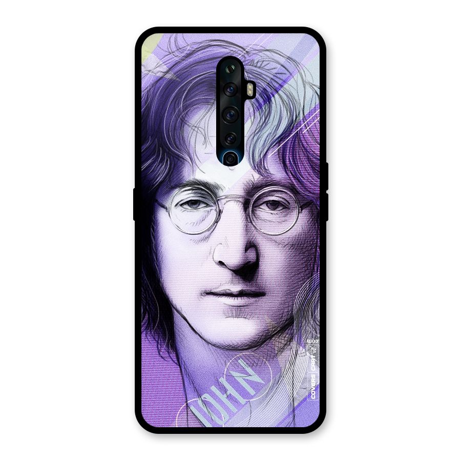 John Lennon Artwork Glass Back Case for Oppo Reno2 Z