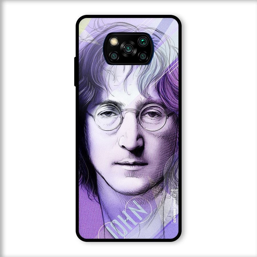 John Lennon Artwork Glass Back Case for Poco X3