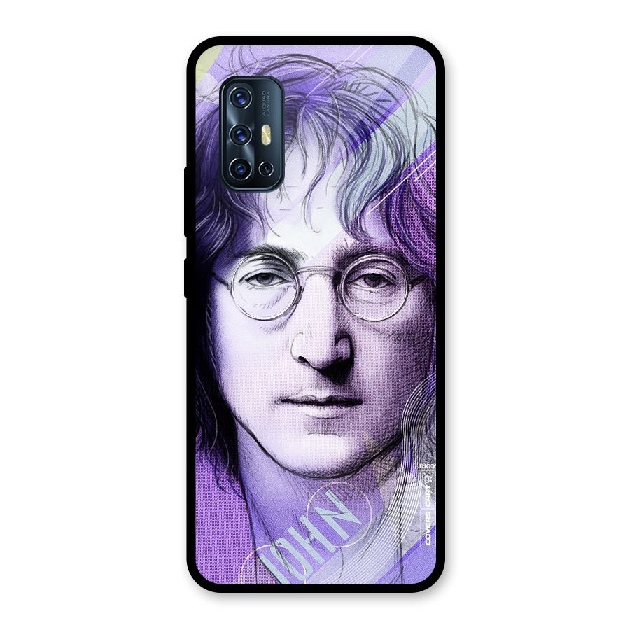 John Lennon Artwork Glass Back Case for Vivo V17