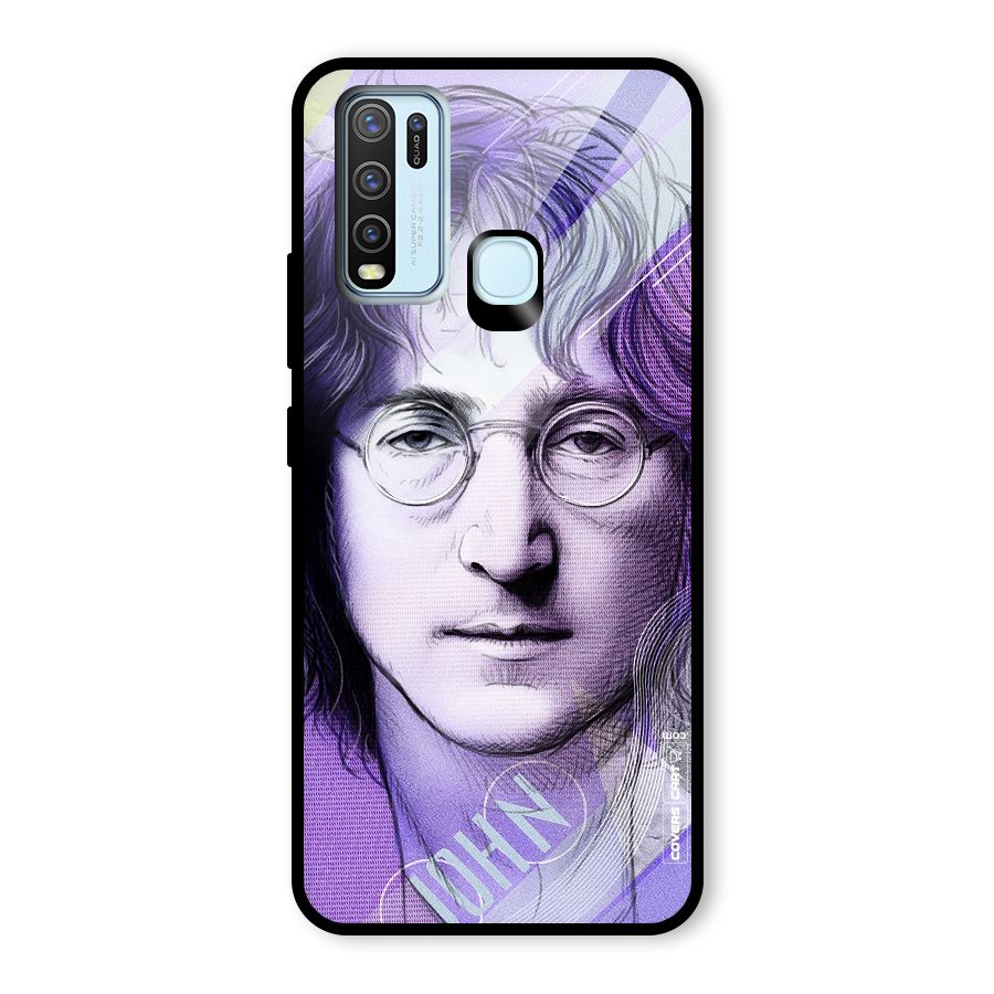 John Lennon Artwork Glass Back Case for Vivo Y30