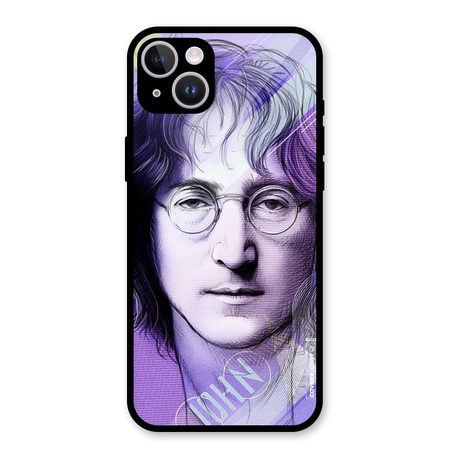 John Lennon Artwork Glass Back Case for iPhone 14 Plus