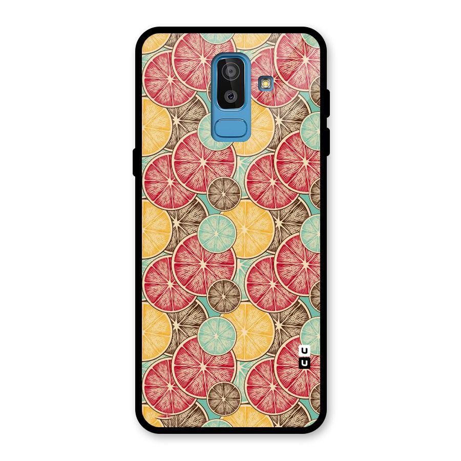 Juicy Pattern Glass Back Case for Galaxy J8
