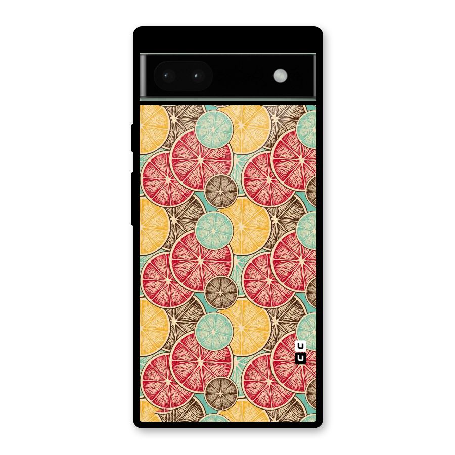 Juicy Pattern Glass Back Case for Google Pixel 6a