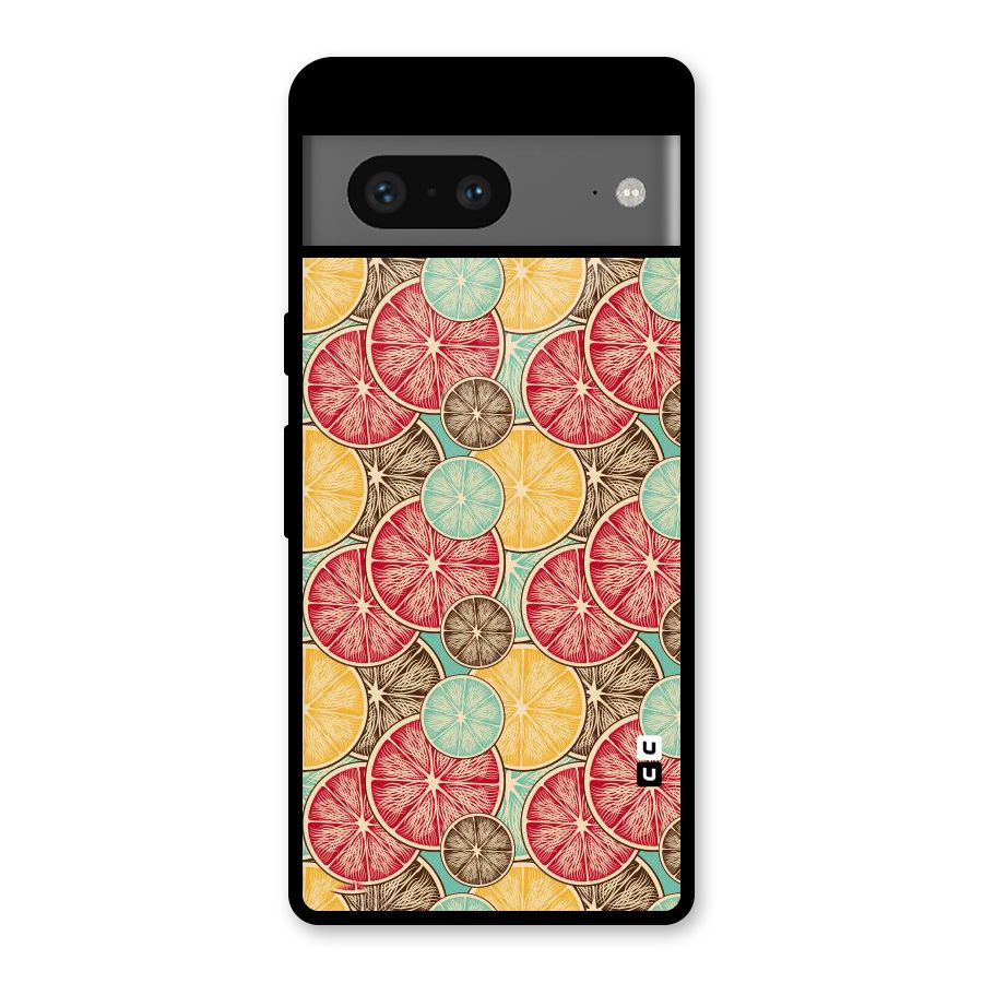 Juicy Pattern Glass Back Case for Google Pixel 7