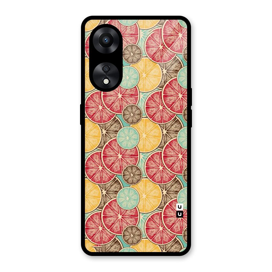 Juicy Pattern Glass Back Case for Oppo A78