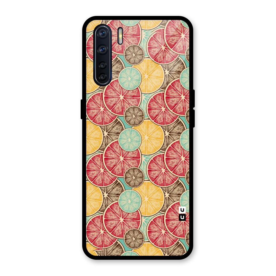 Juicy Pattern Glass Back Case for Oppo F15