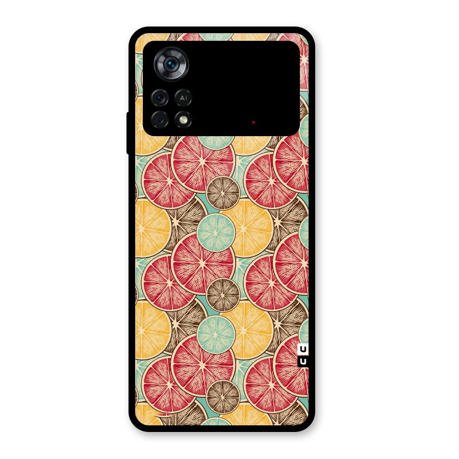 Juicy Pattern Glass Back Case for Poco X4 Pro 5G