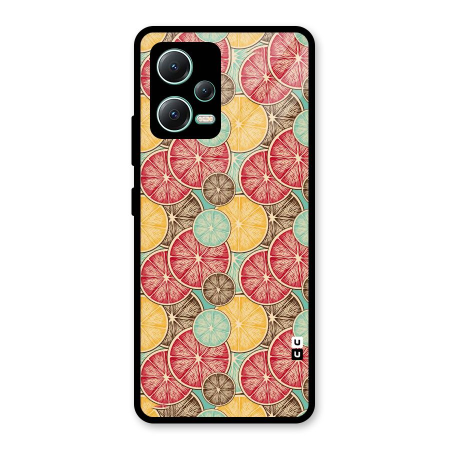 Juicy Pattern Glass Back Case for Redmi Note 12 5G
