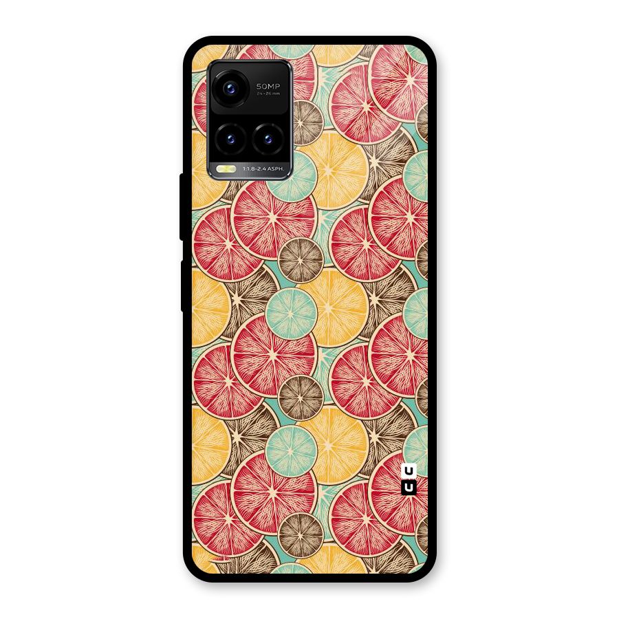 Juicy Pattern Glass Back Case for Vivo Y21A