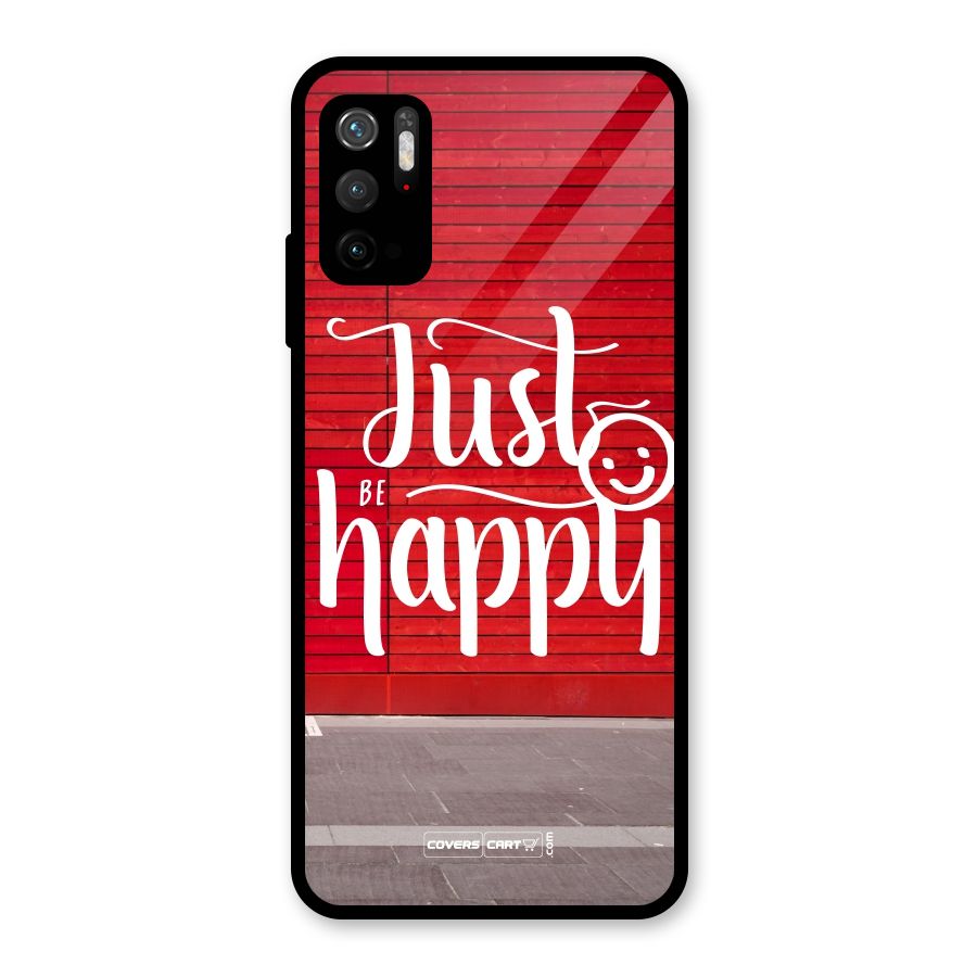 Just Be Happy Glass Back Case for Poco M3 Pro 5G