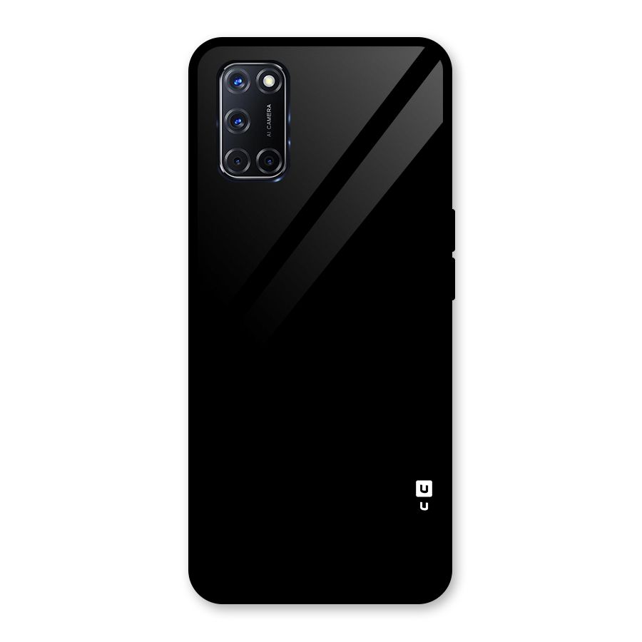 Just Black Glass Back Case for Oppo A52