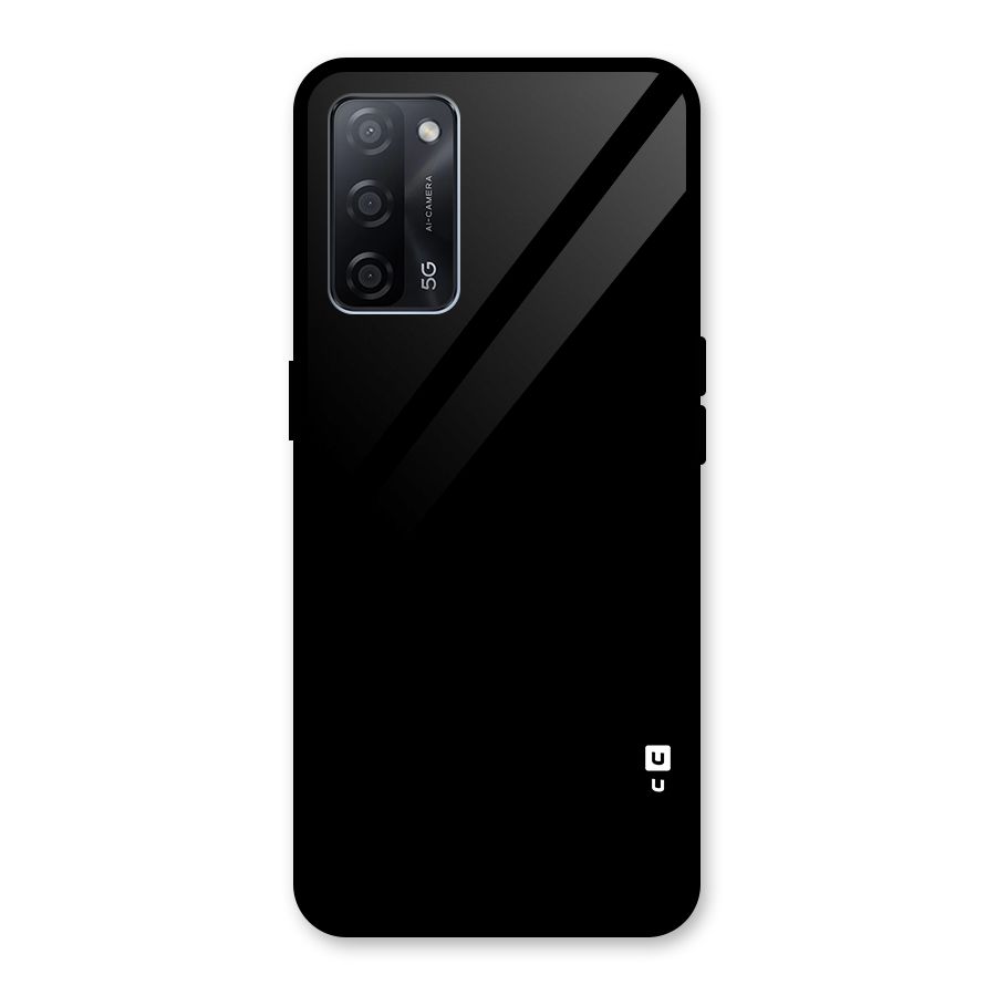 Just Black Glass Back Case for Oppo A53s 5G