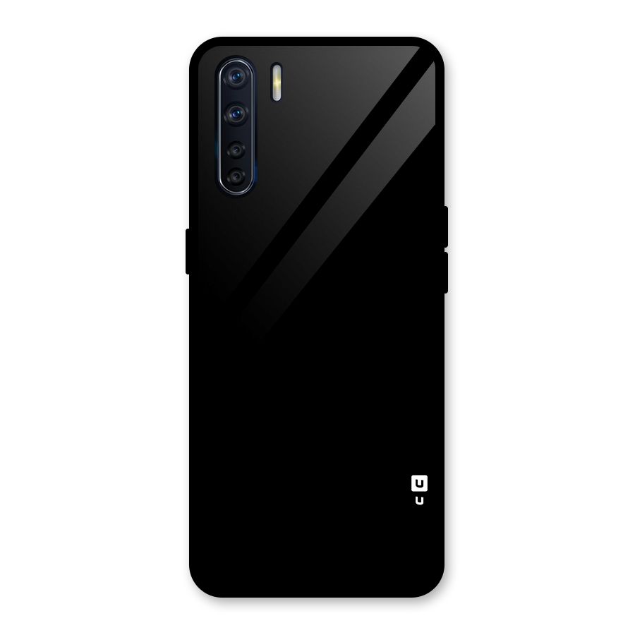 Just Black Glass Back Case for Oppo F15