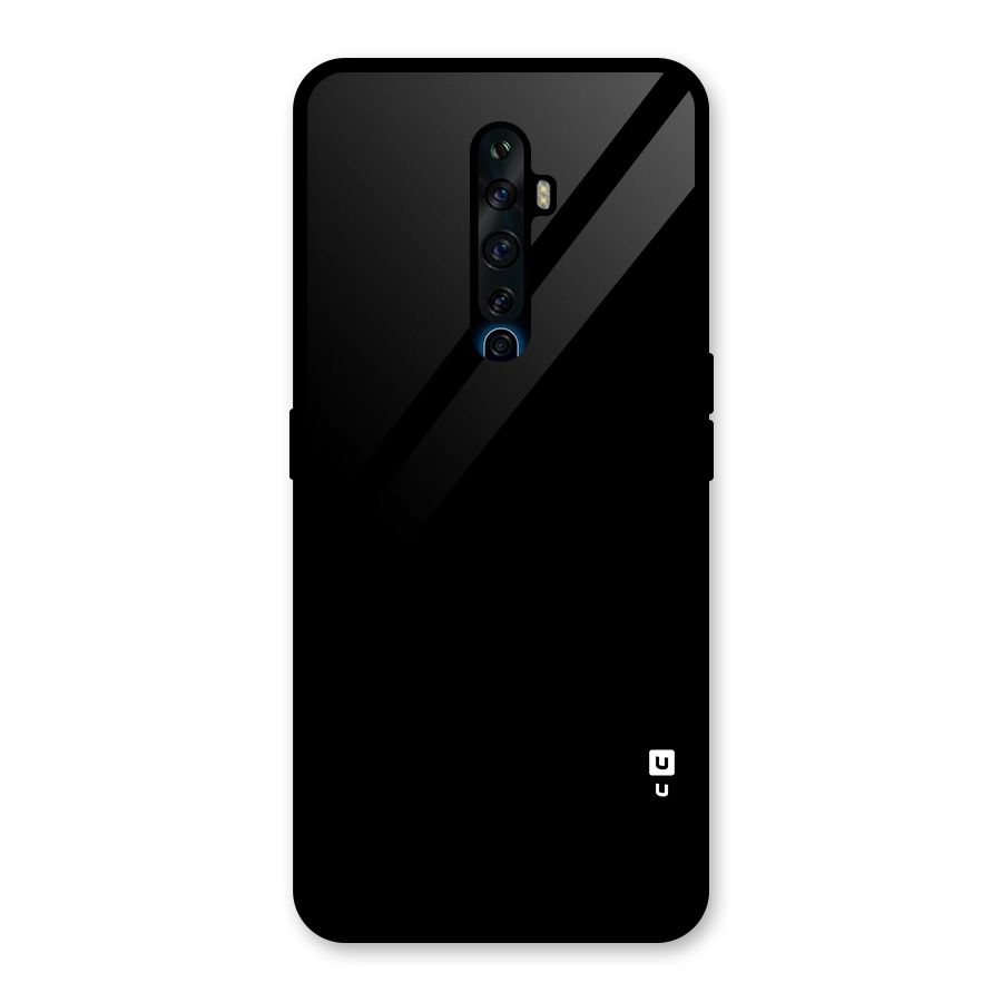 Just Black Glass Back Case for Oppo Reno2 Z