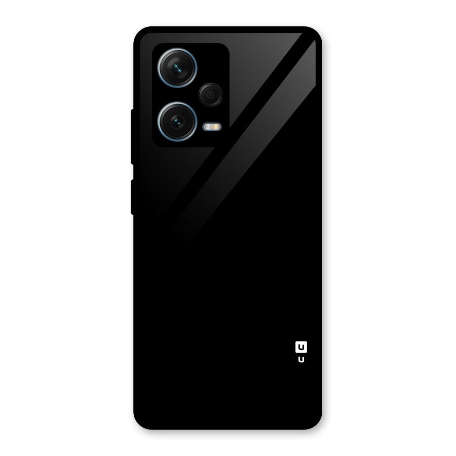 Just Black Glass Back Case for Redmi Note 12 Pro Plus 5G