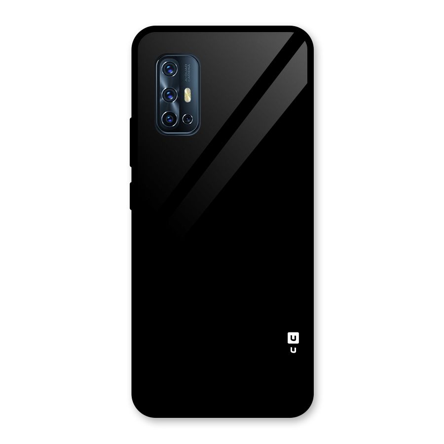 Just Black Glass Back Case for Vivo V17