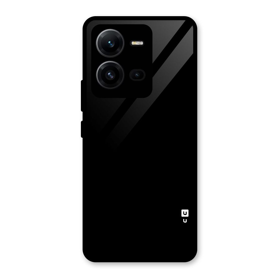 Just Black Glass Back Case for Vivo V25