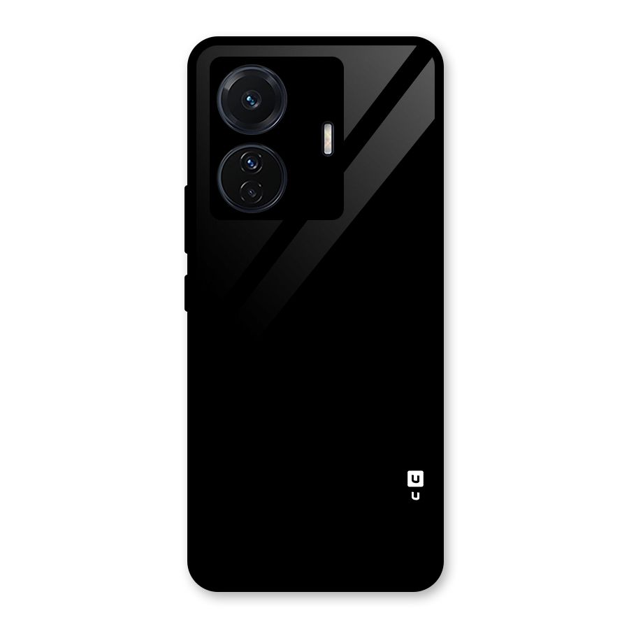 Just Black Glass Back Case for Vivo iQOO Z6 Pro
