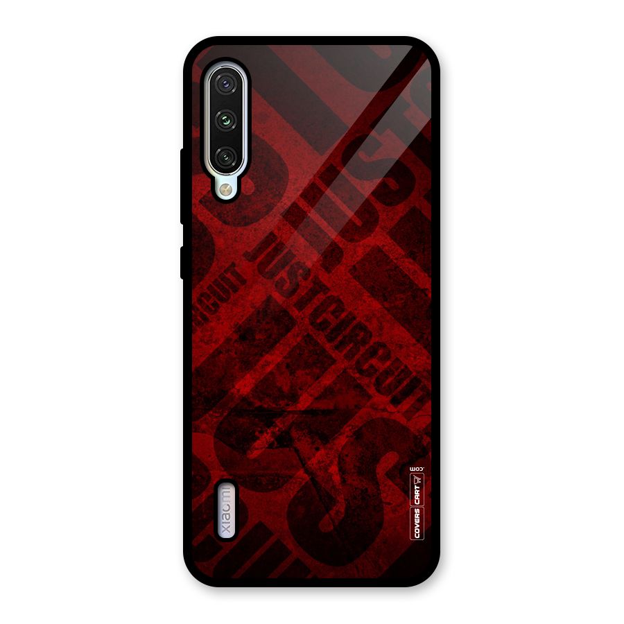 Just Circuit Glass Back Case for Mi A3