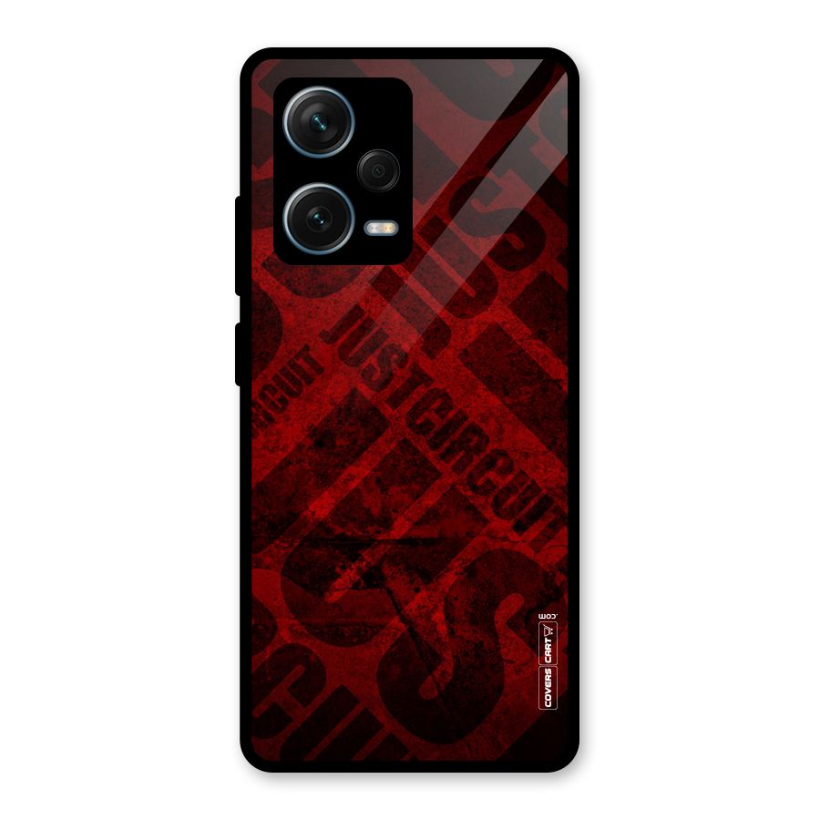 Just Circuit Glass Back Case for Redmi Note 12 Pro Plus 5G